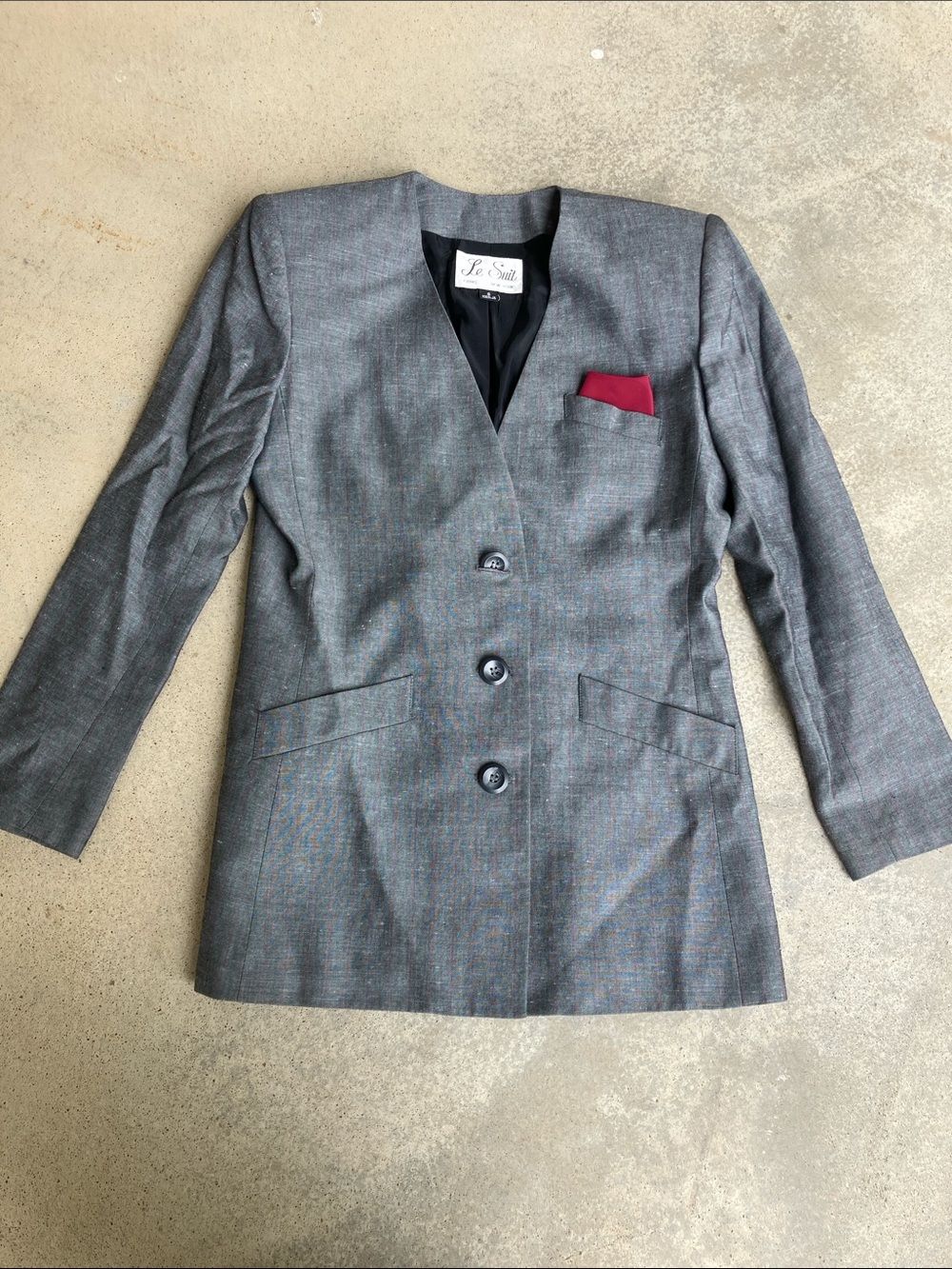 VTG Le Suit Gray Career Blazer, 8